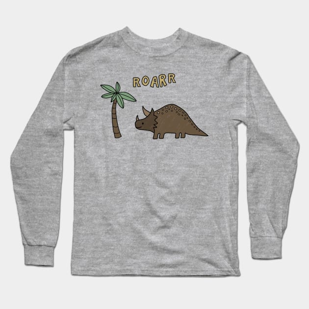 Dinosaur drawing Long Sleeve T-Shirt by valentinahramov